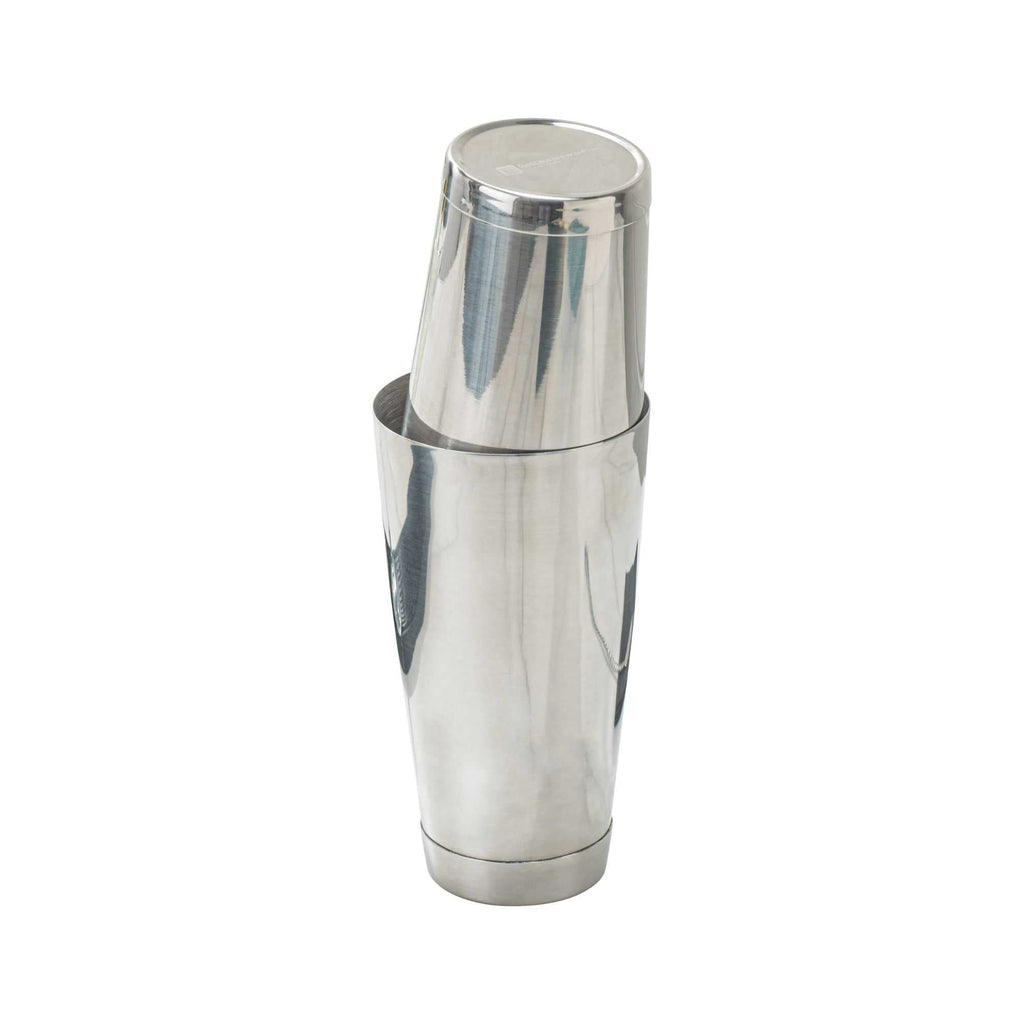 Bar Lux 24 oz Stainless Steel Cocktail Shaker Tin - Weighted, Mirrored Finish - 3 1/2" x 3 1/2" x 6 1/2" - 1 count box