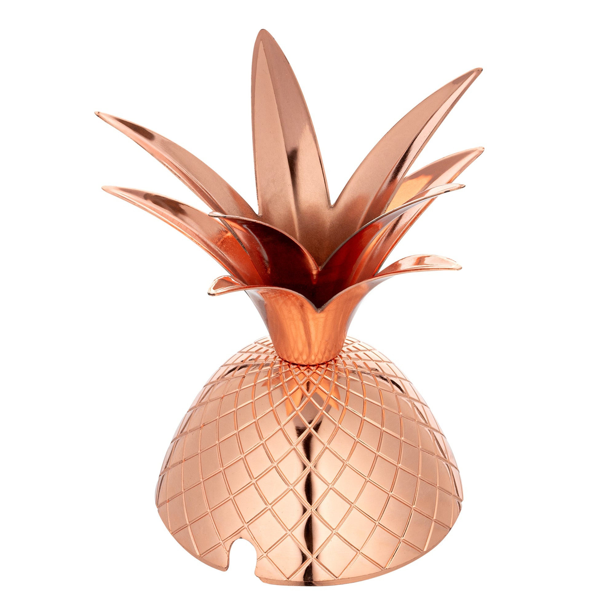Bar Lux 24 oz Copper-Plated Stainless Steel Pineapple Tumbler - 4 1/4" x 4 1/4" x 9 1/4" - 1 count box