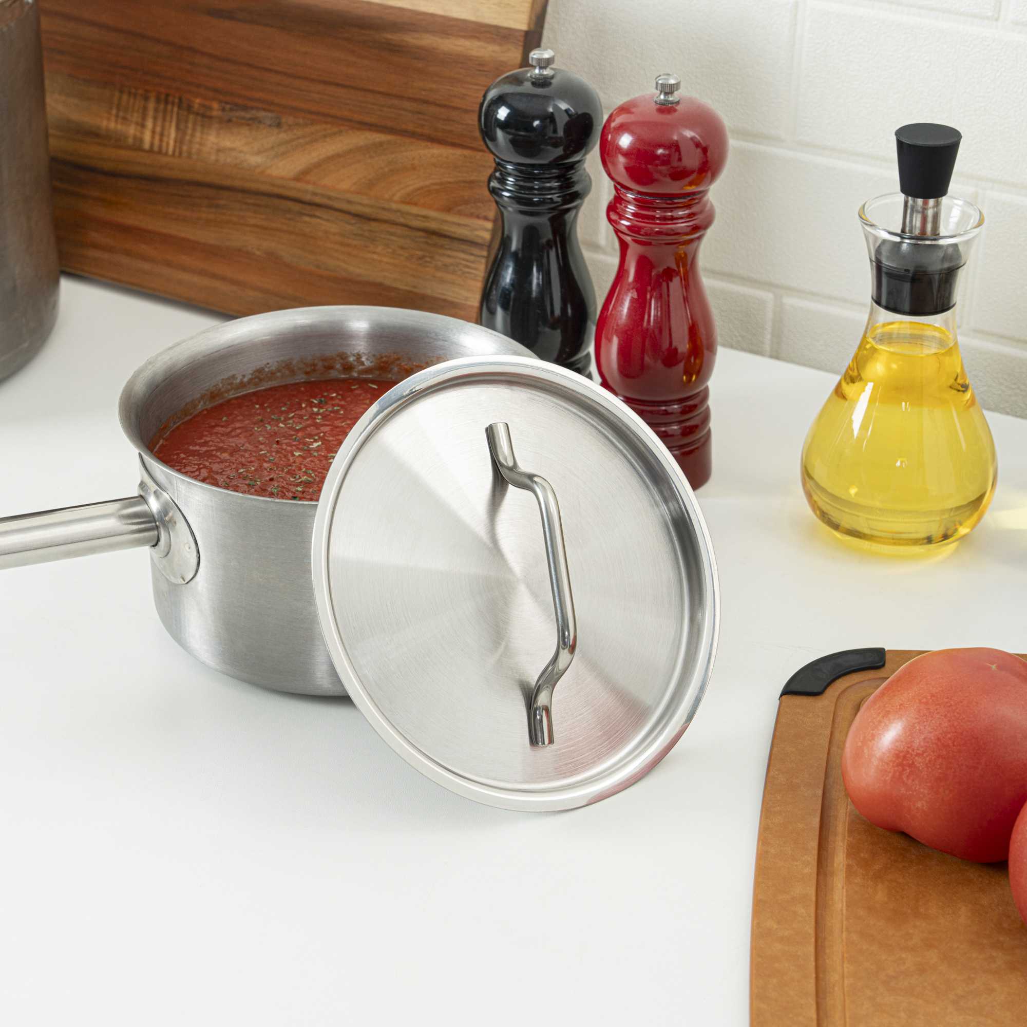 Met Lux Stainless Steel Sauce Pan Lid - Fits 1.5 qt - 1 count box