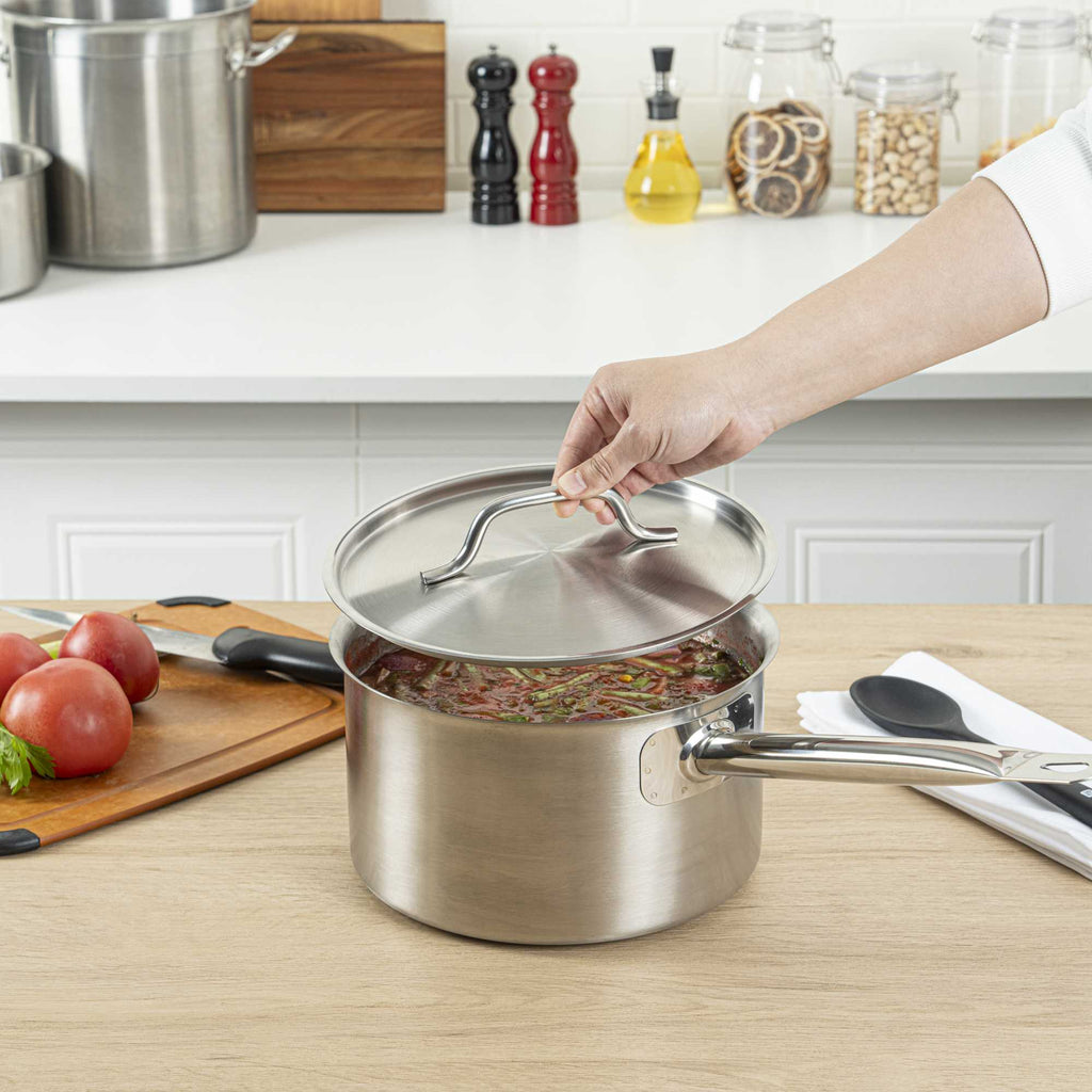 Met Lux Stainless Steel Sauce Pan Lid - Fits 6 qt - 1 count box
