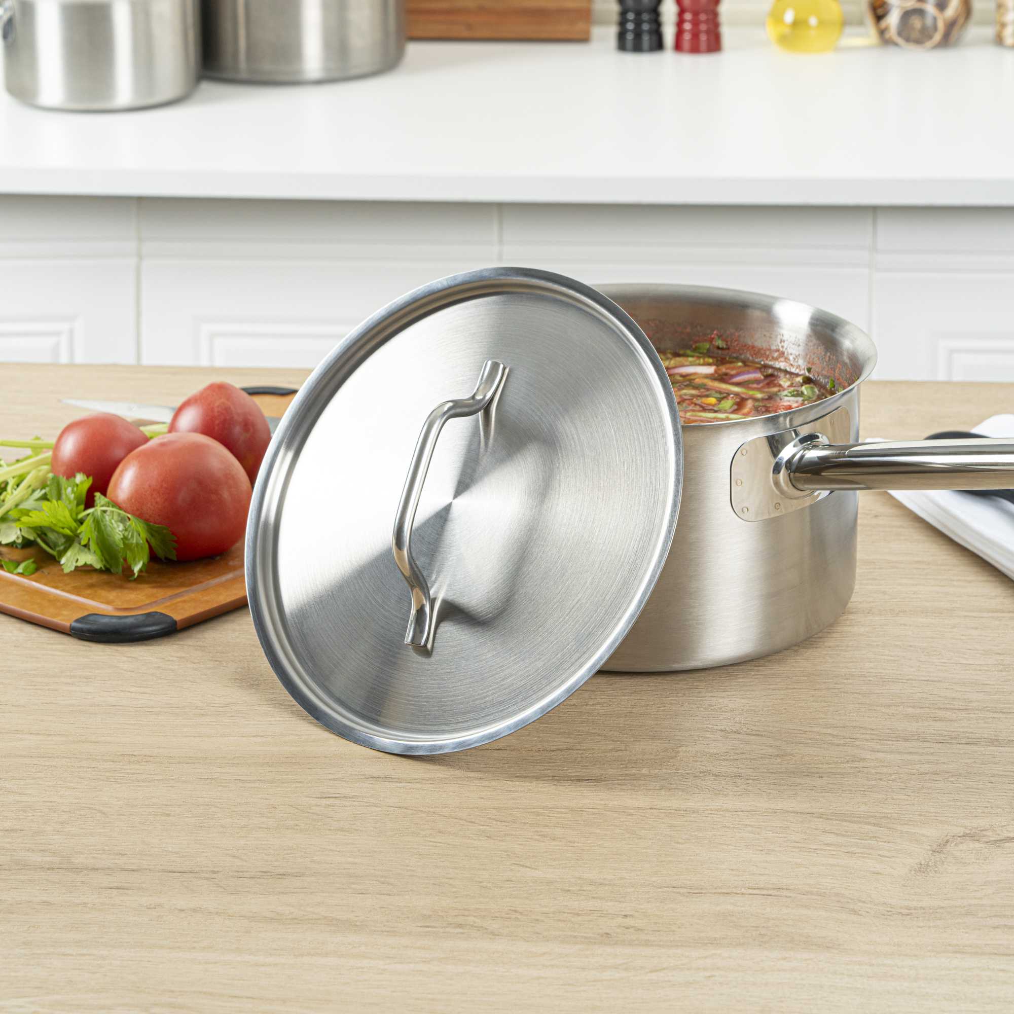 Met Lux Stainless Steel Sauce Pan Lid - Fits 6 qt - 1 count box