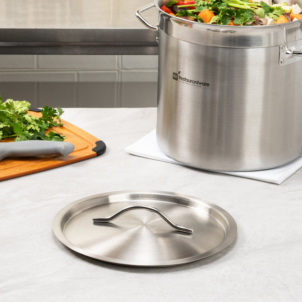 Met Lux Stainless Steel Sauce Pan Lid - Fits 7.5 and 13.5 qt - 1 count box
