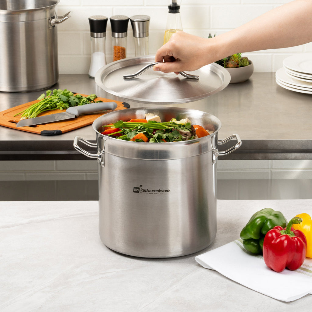 Met Lux Stainless Steel Sauce Pan Lid - Fits 7.5 and 13.5 qt - 1 count box