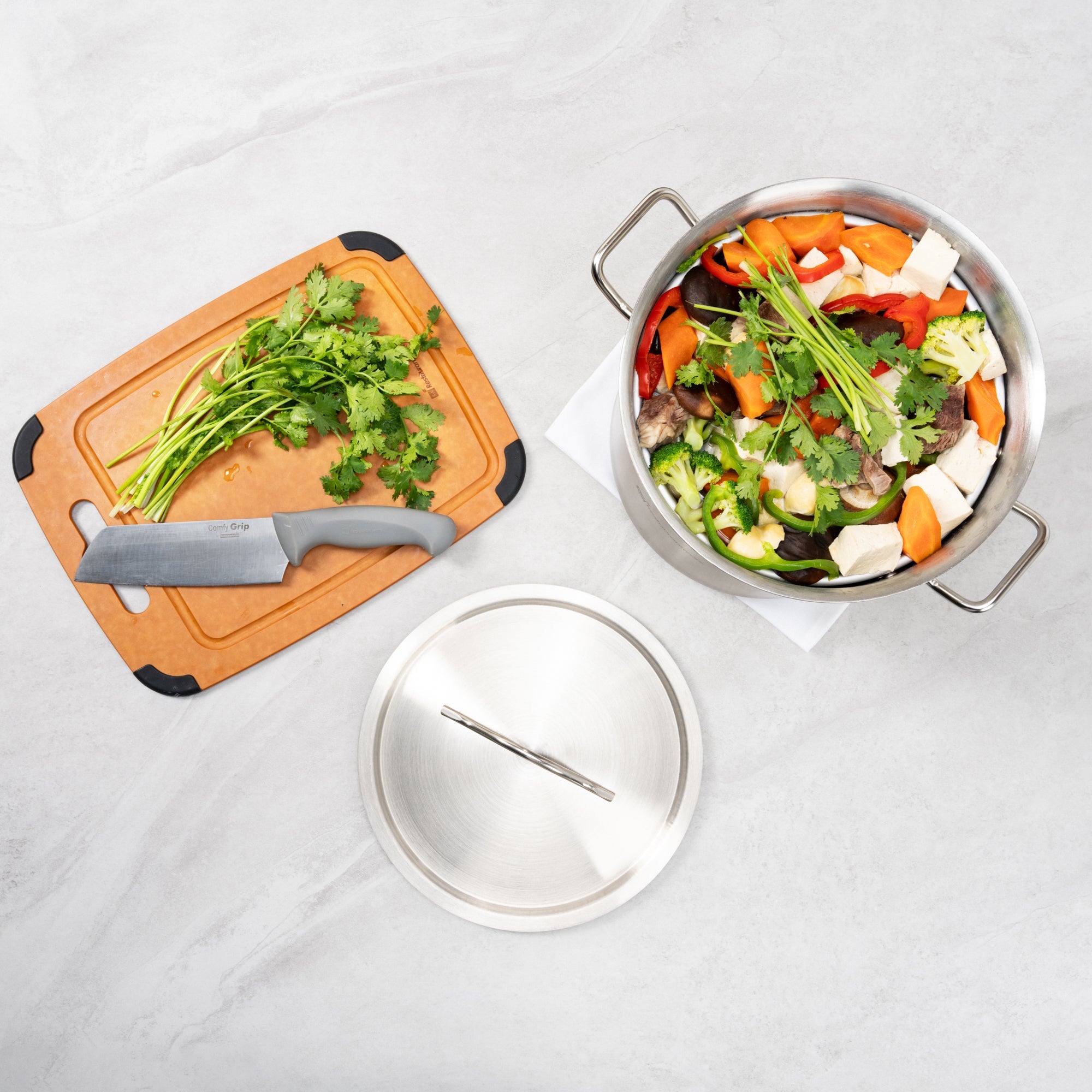 Met Lux Stainless Steel Sauce Pan Lid - Fits 7.5 and 13.5 qt - 1 count box