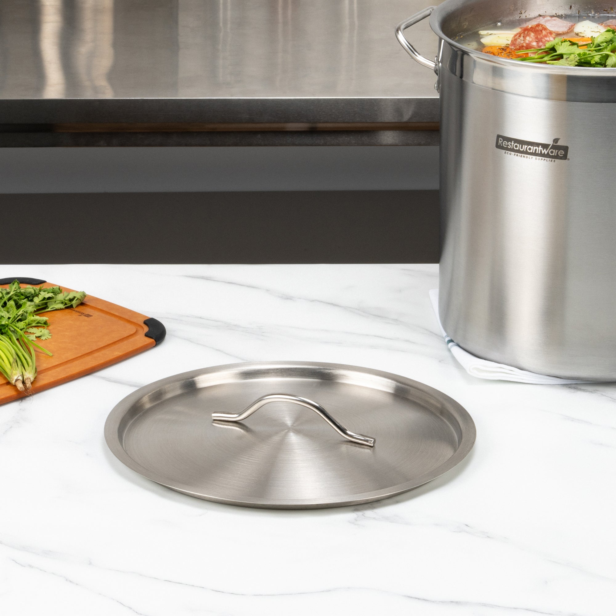 Met Lux Stainless Steel Sauce Pan Lid - Fits 21 qt - 1 count box
