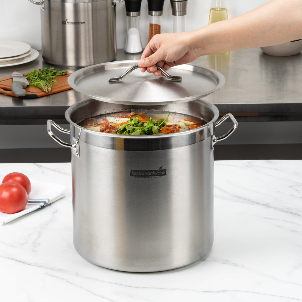 Met Lux Stainless Steel Sauce Pan Lid - Fits 21 qt - 1 count box