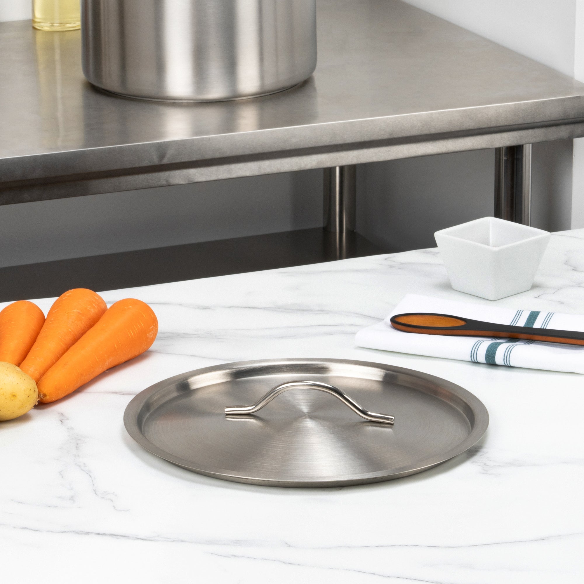 Met Lux Stainless Steel Sauce Pan Lid - Fits 21 qt - 1 count box