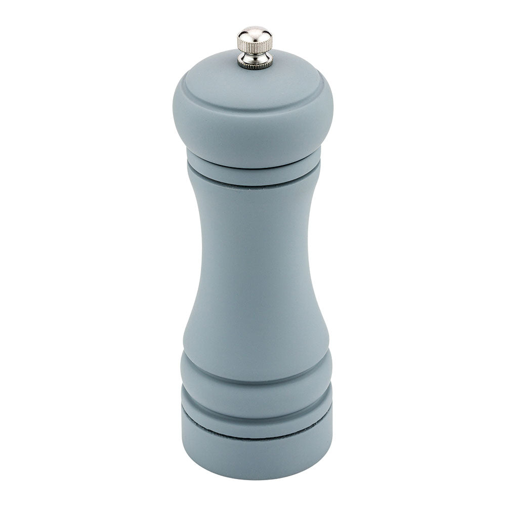 Chef 101 Classic French Gray Wood Pepper Mill - Soft Touch - 2" x 2" x 6" - 1 count box