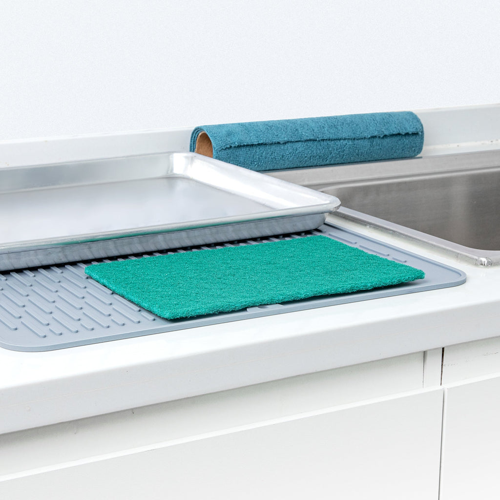 RW Clean Green Polyester Heavy-Duty Scouring Pad - 9" x 6" - 10 count box