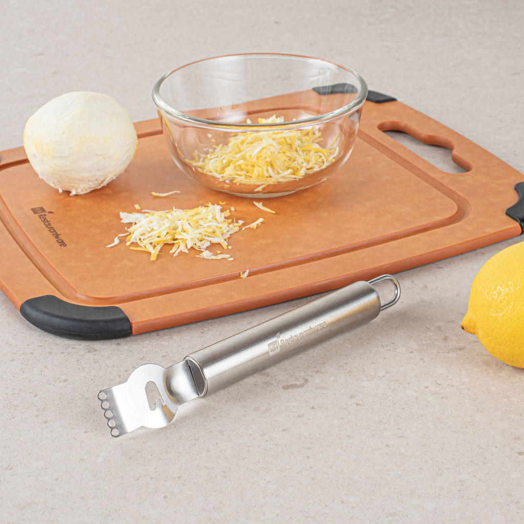 Met Lux Stainless Steel Citrus Zester and Channel Knife - 6 1/2" x 1" x 3/4" - 1 count box