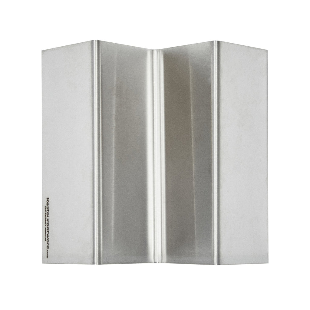 Met Lux Stainless Steel Single Taco Holder - with 1 or 2 Compartments - 4 1/4" x 4" x 1 1/2" - 1 count box