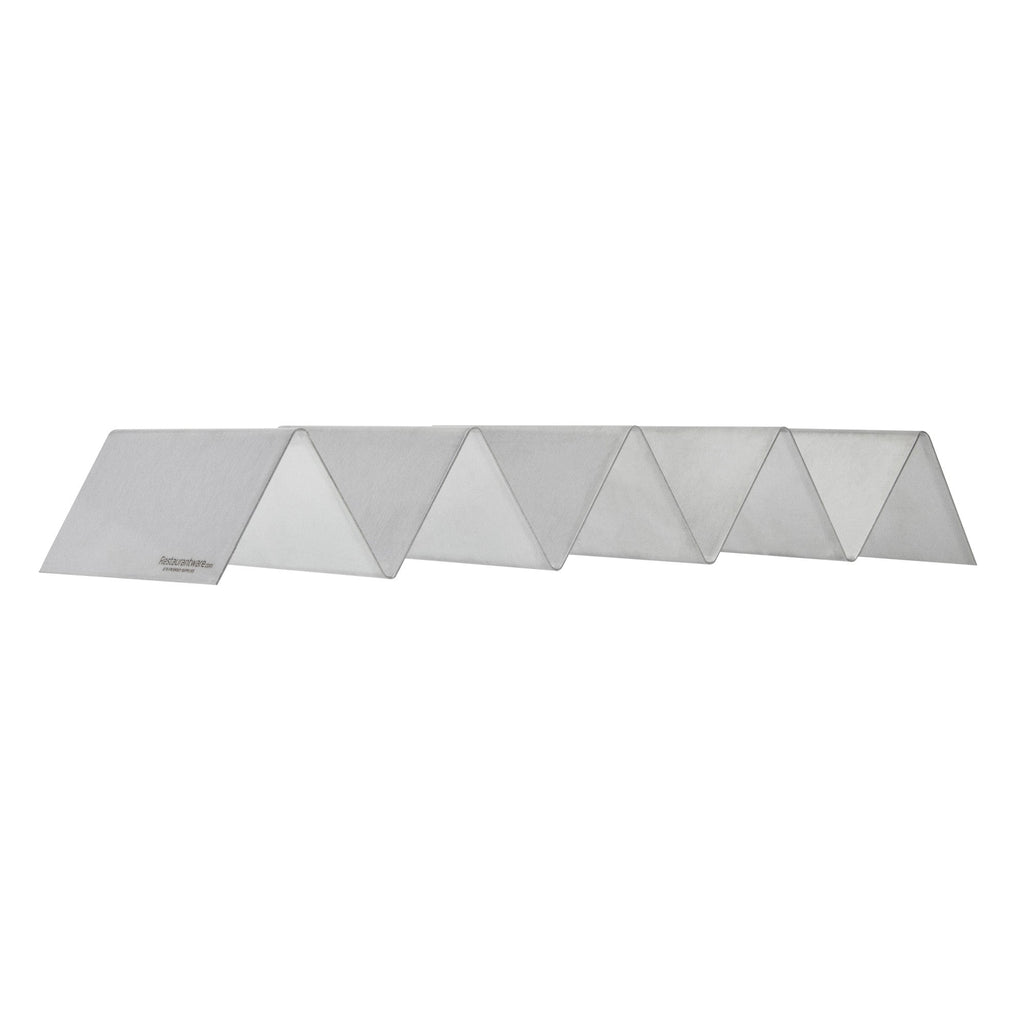 Met Lux Stainless Steel Quadruple Taco Holder - with 4 or 5 Compartments - 10 3/4" x 4" x 1 1/2" - 1 count box