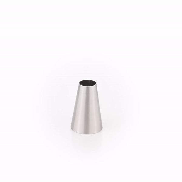 Pastry Tek Stainless Steel #1A Round Piping Tip - 1" x 1" x 1 1/2" - 1 count box