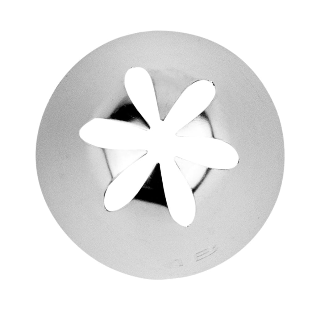 Pastry Tek Stainless Steel #1B Drop Flower Piping Tip - 1" x 1" x 1 1/2" - 1 count box
