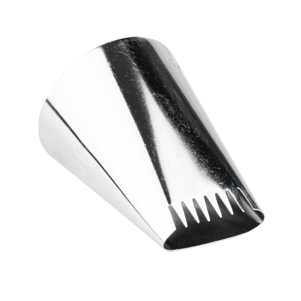Pastry Tek Stainless Steel #1D Basketweave Piping Tip - 1 1/4" x 1 1/4" x 1 1/2" - 1 count box