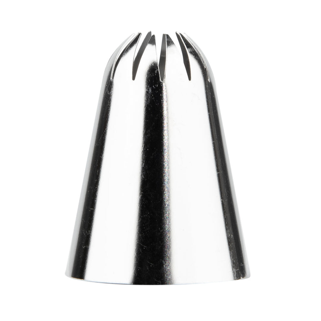 Pastry Tek Stainless Steel #1E Drop Flower Piping Tip - 1" x 1" x 1 1/2" - 1 count box