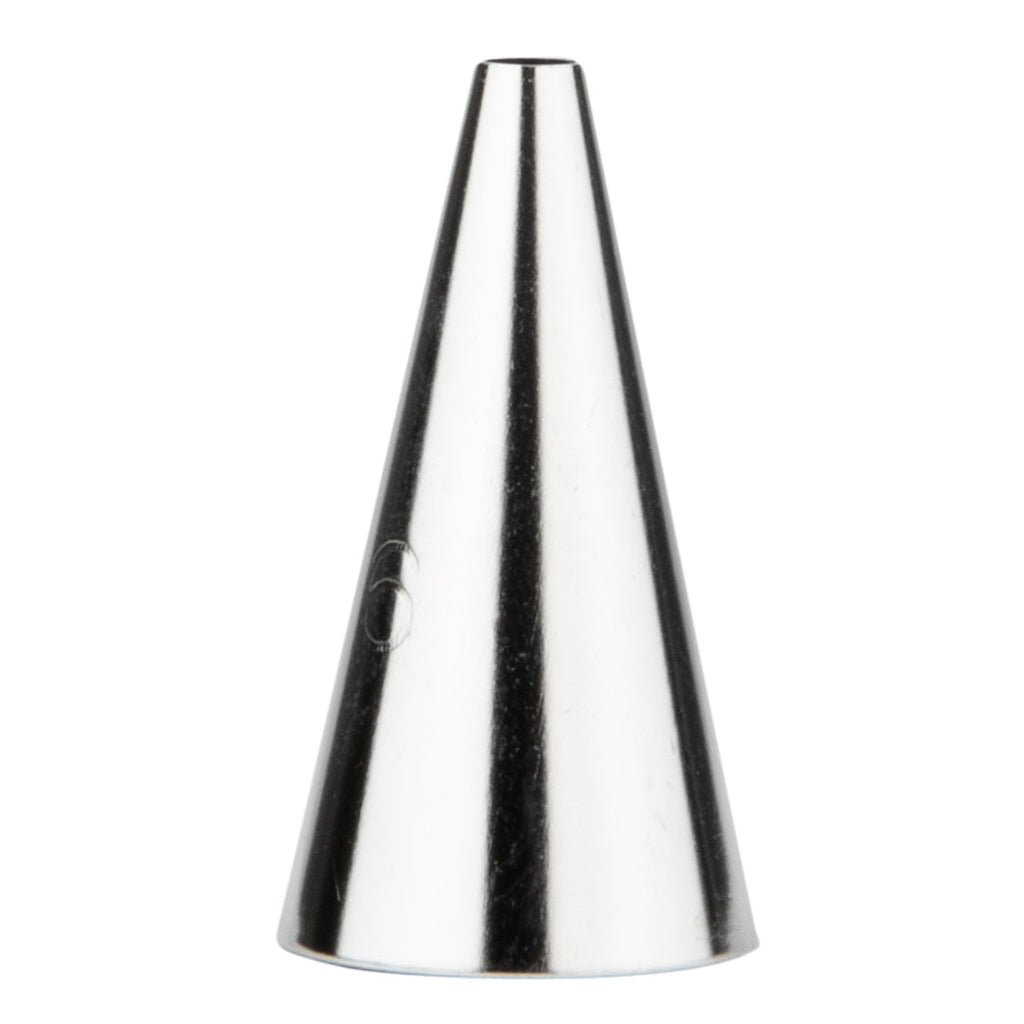 Pastry Tek Stainless Steel #6 Round Piping Tip - 3/4" x 3/4" x 1 1/4" - 1 count box