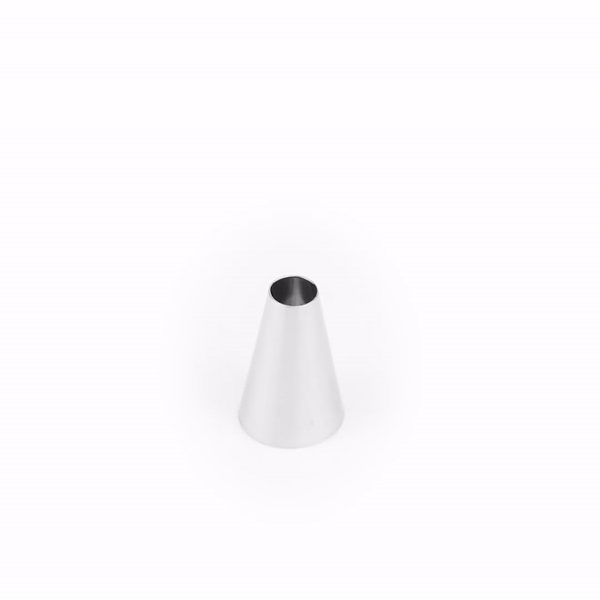 Pastry Tek Stainless Steel #12 Round Piping Tip - 3/4" x 3/4" x 1 1/4" - 1 count box