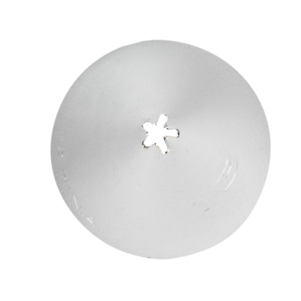 Pastry Tek Stainless Steel #13 Open Star Piping Tip - 3/4" x 3/4" x 1 1/4" - 1 count box