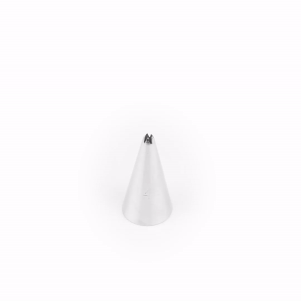 Pastry Tek Stainless Steel #14 Open Star Piping Tip - 3/4" x 3/4" x 1 1/4" - 1 count box