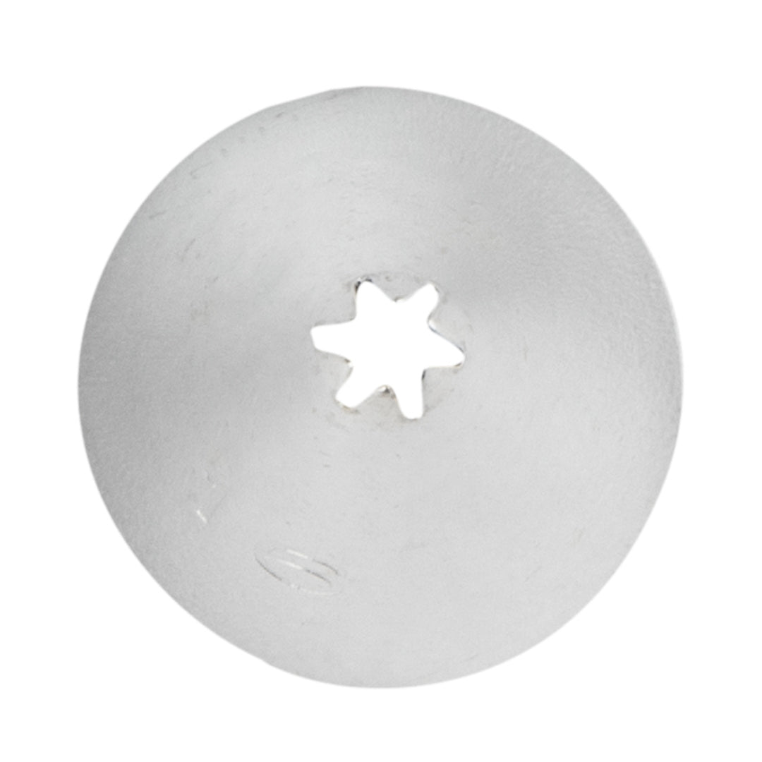 Pastry Tek Stainless Steel #16 Open Star Piping Tip - 3/4" x 3/4" x 1 1/4" - 1 count box