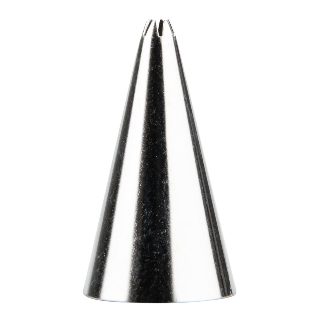 Pastry Tek Stainless Steel #16 Open Star Piping Tip - 3/4" x 3/4" x 1 1/4" - 1 count box