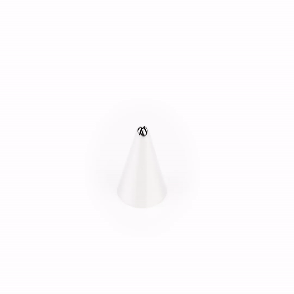 Pastry Tek Stainless Steel #24 Closed Star Piping Tip - 3/4" x 3/4" x 1" - 1 count box