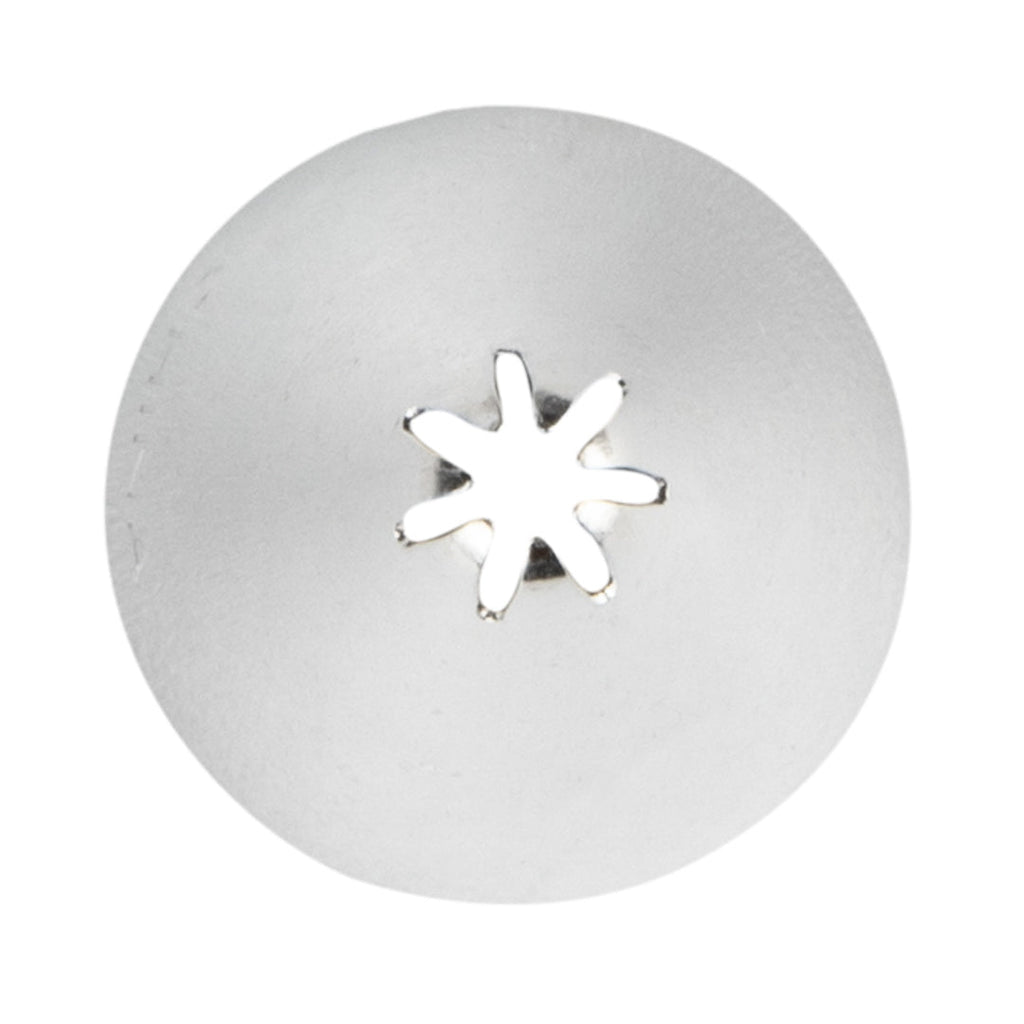 Pastry Tek Stainless Steel #27 Closed Star Piping Tip - 3/4" x 3/4" x 1 1/4" - 1 count box
