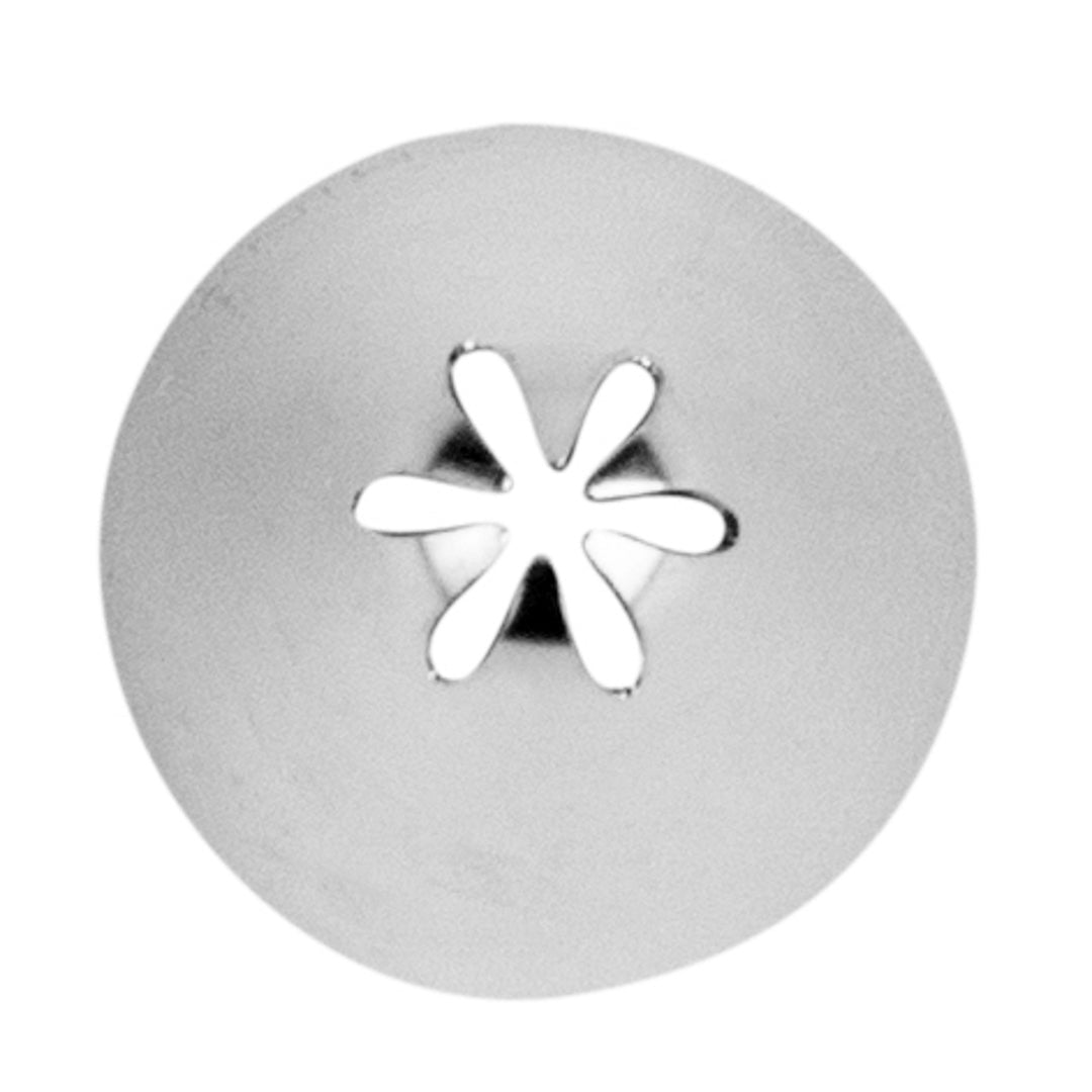 Pastry Tek Stainless Steel #35 Closed Star Piping Tip - 3/4" x 3/4" x 1 1/4" - 1 count box