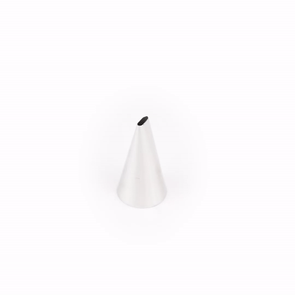Pastry Tek Stainless Steel #44 Basketweave Piping Tip - 3/4" x 3/4" x 1 1/4" - 1 count box