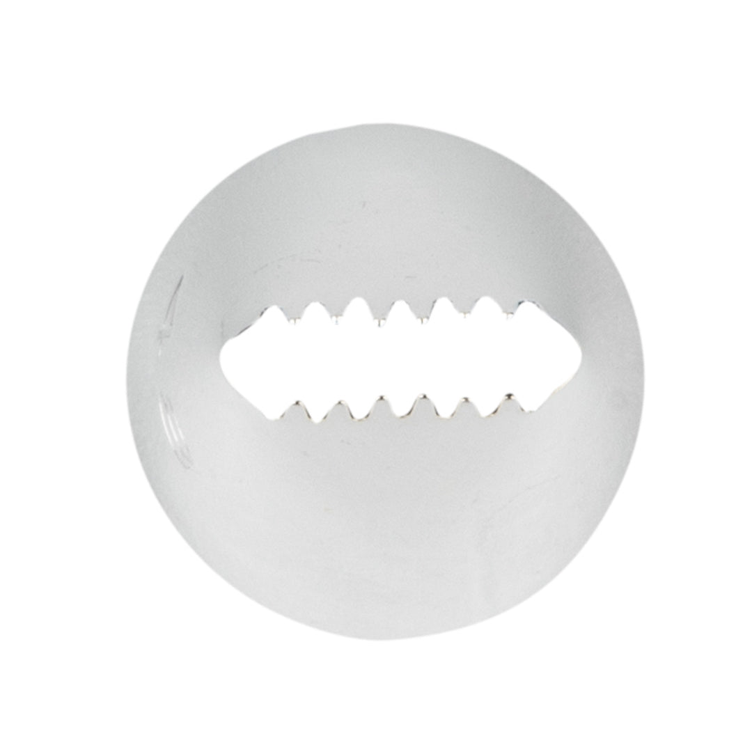 Pastry Tek Stainless Steel #48 Basketweave Piping Tip - 3/4" x 3/4" x 1 1/4" - 1 count box