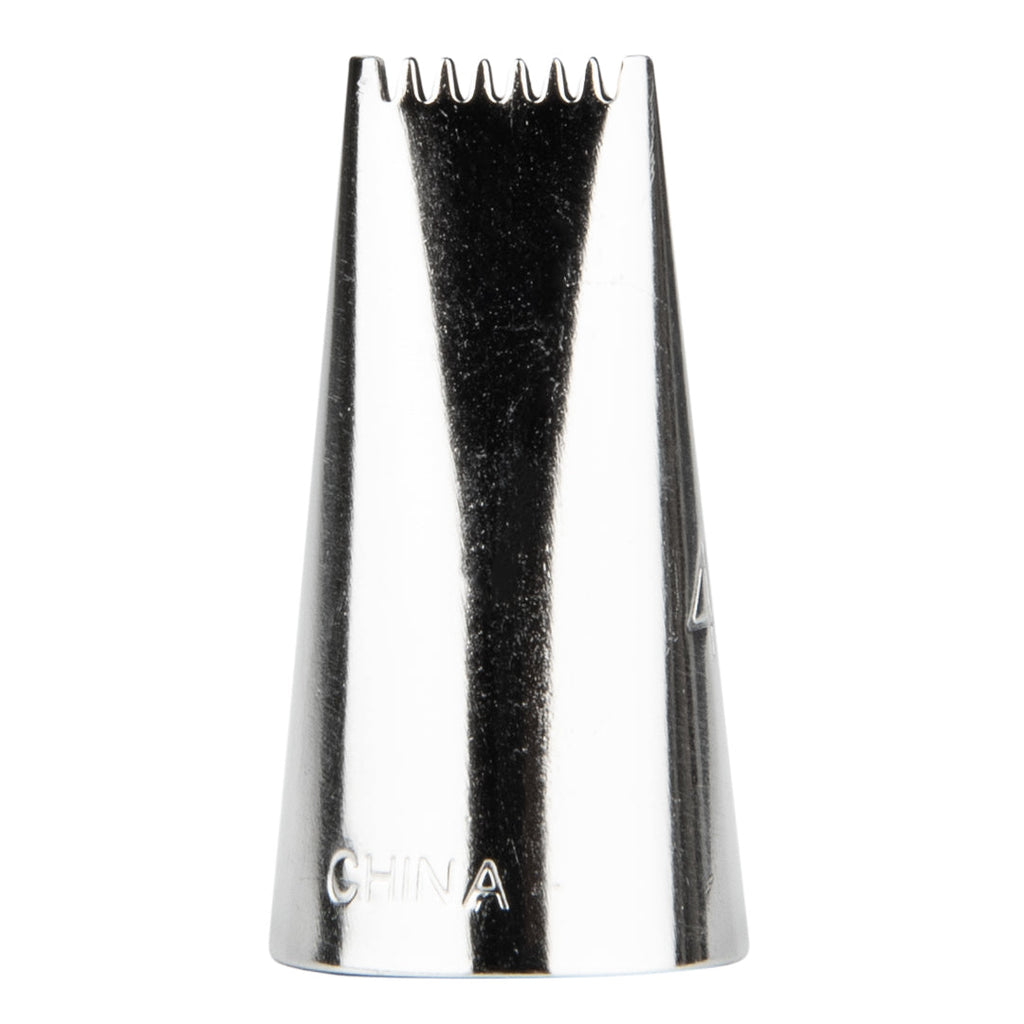 Pastry Tek Stainless Steel #48 Basketweave Piping Tip - 3/4" x 3/4" x 1 1/4" - 1 count box
