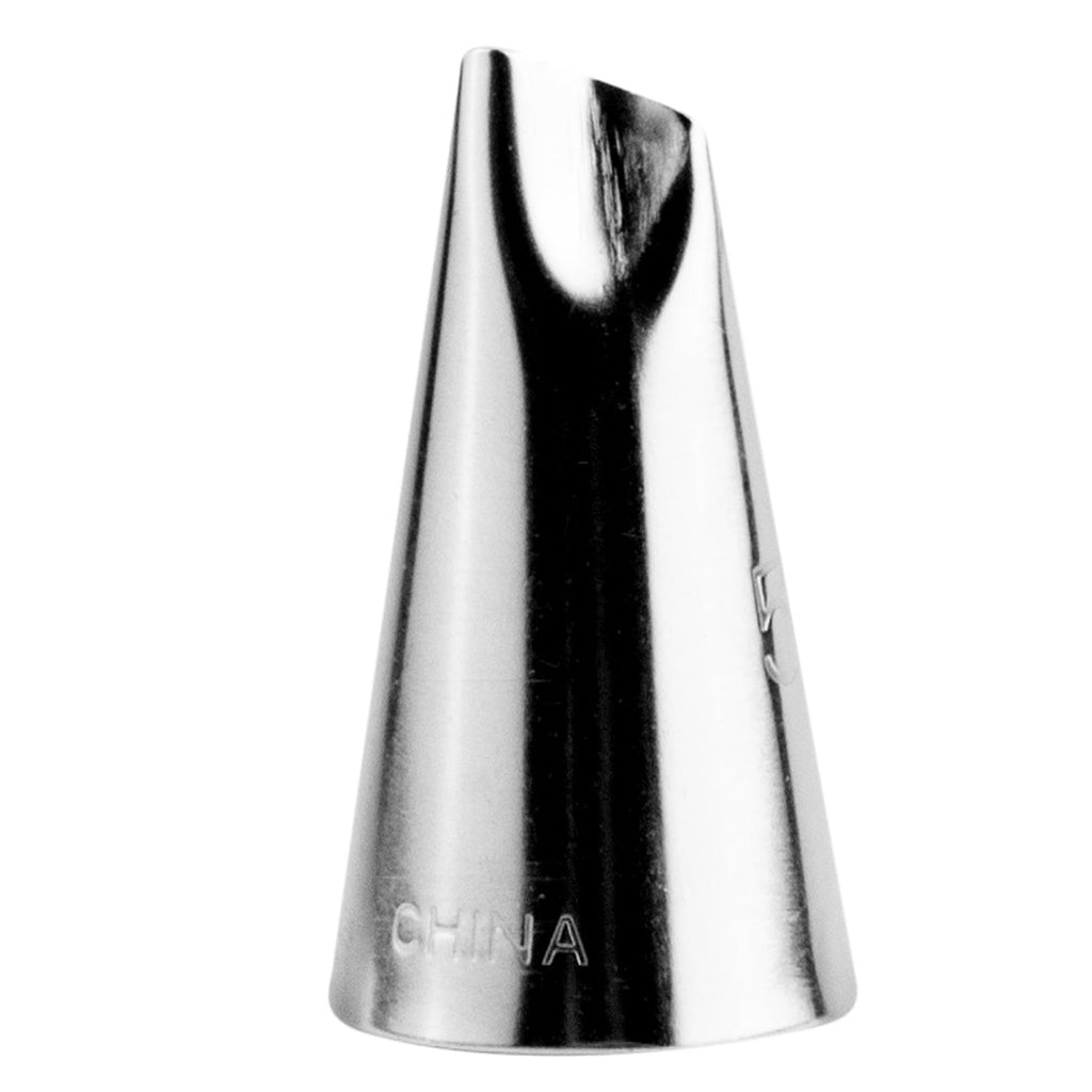 Pastry Tek Stainless Steel #59 Petal Piping Tip - 3/4" x 3/4" x 1" - 1 count box