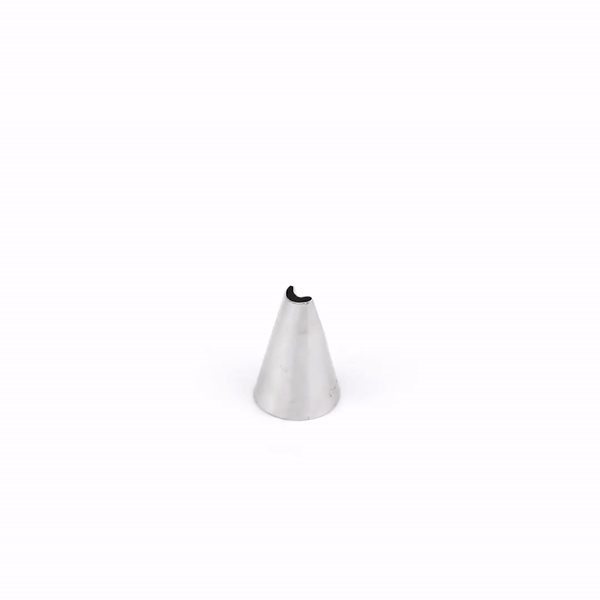 Pastry Tek Stainless Steel #61 Petal Piping Tip - 3/4" x 3/4" x 1" - 1 count box