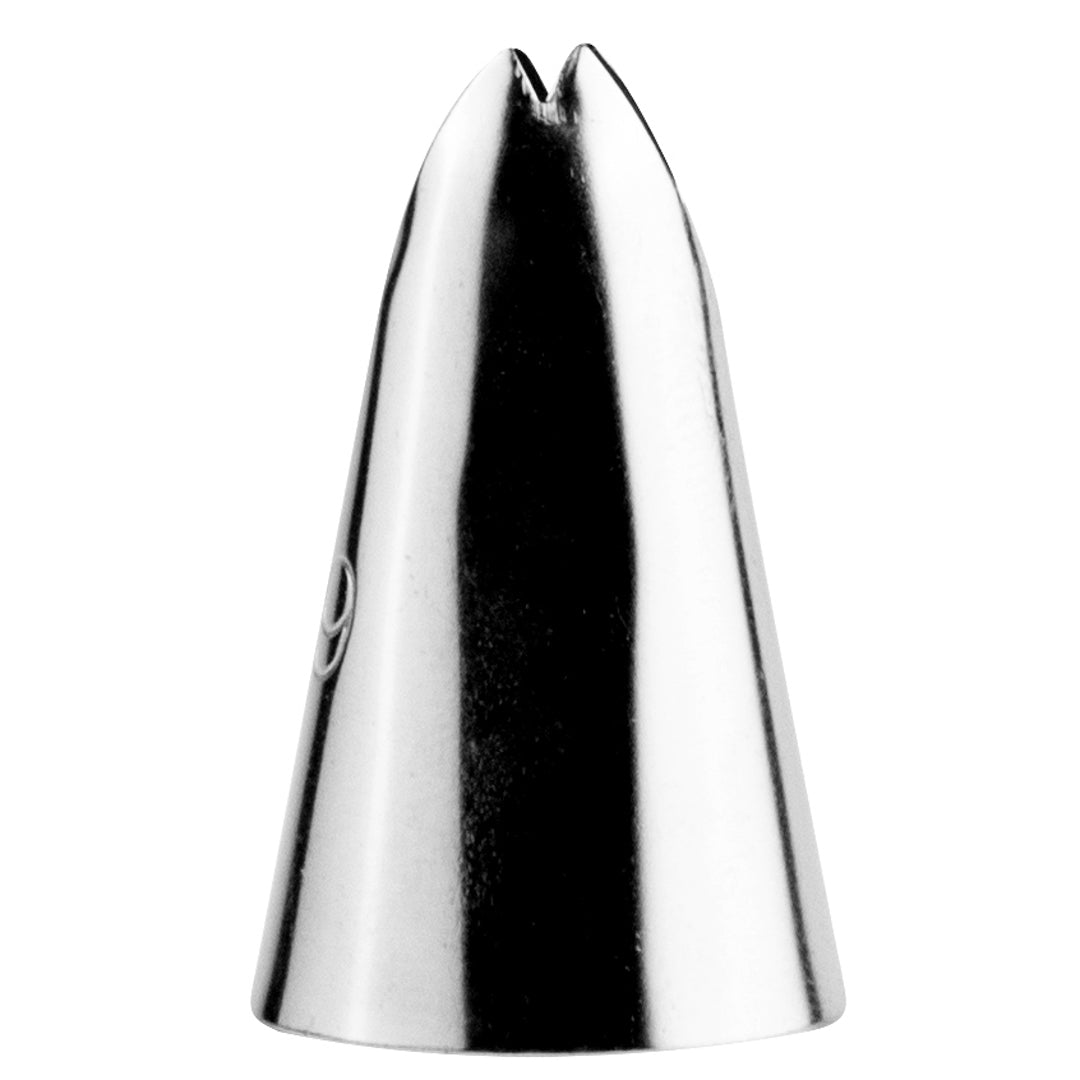 Pastry Tek Stainless Steel #69 Leaf Piping Tip - 3/4" x 3/4" x 1 1/4" - 1 count box