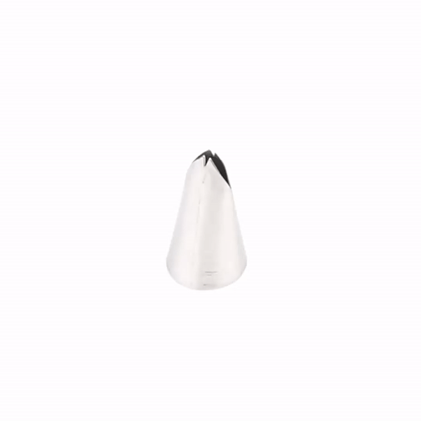Pastry Tek Stainless Steel #70 Leaf Piping Tip - 3/4" x 3/4" x 1 1/4" - 1 count box