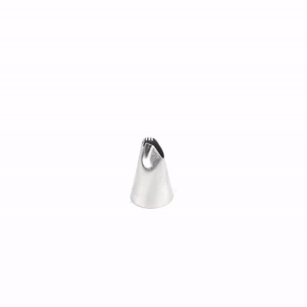 Pastry Tek Stainless Steel #88 Ruffle Piping Tip - 3/4" x 3/4" x 1" - 1 count box