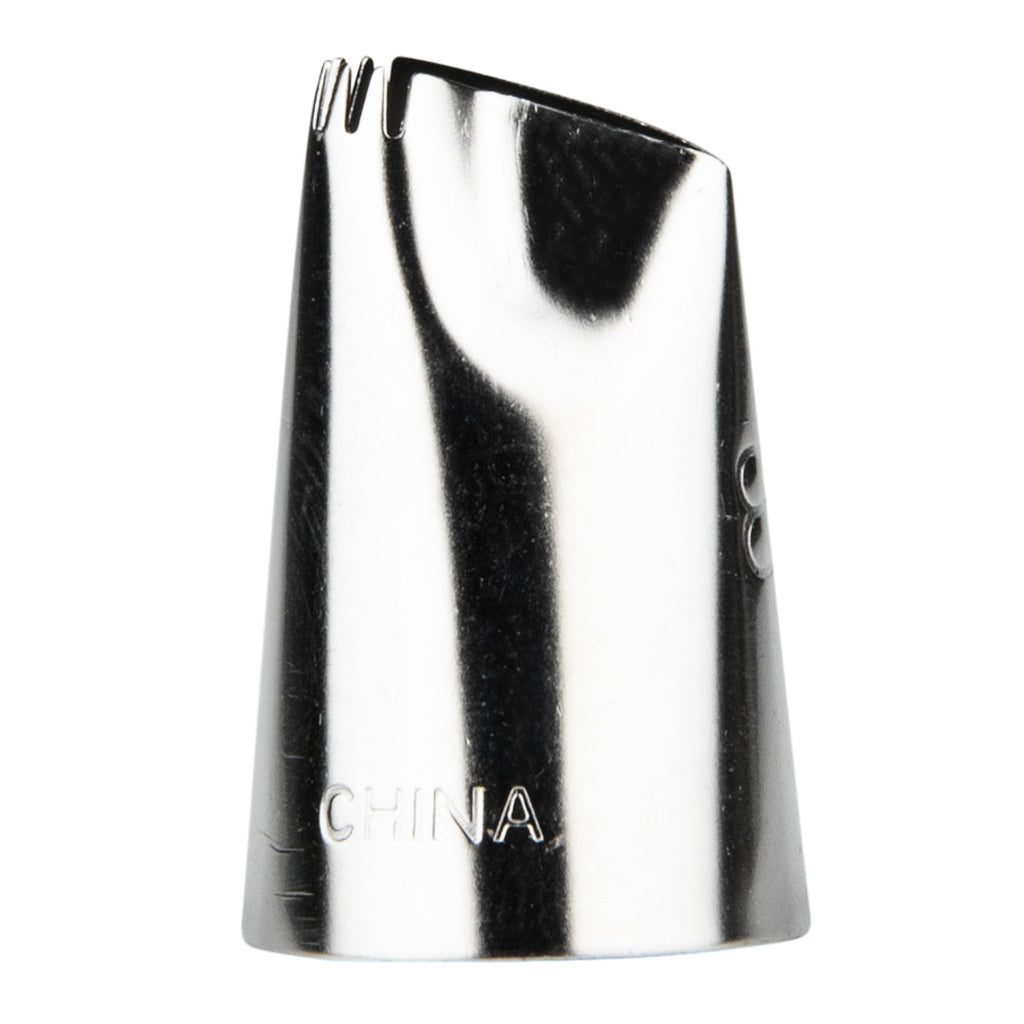 Pastry Tek Stainless Steel #88 Ruffle Piping Tip - 3/4" x 3/4" x 1" - 1 count box