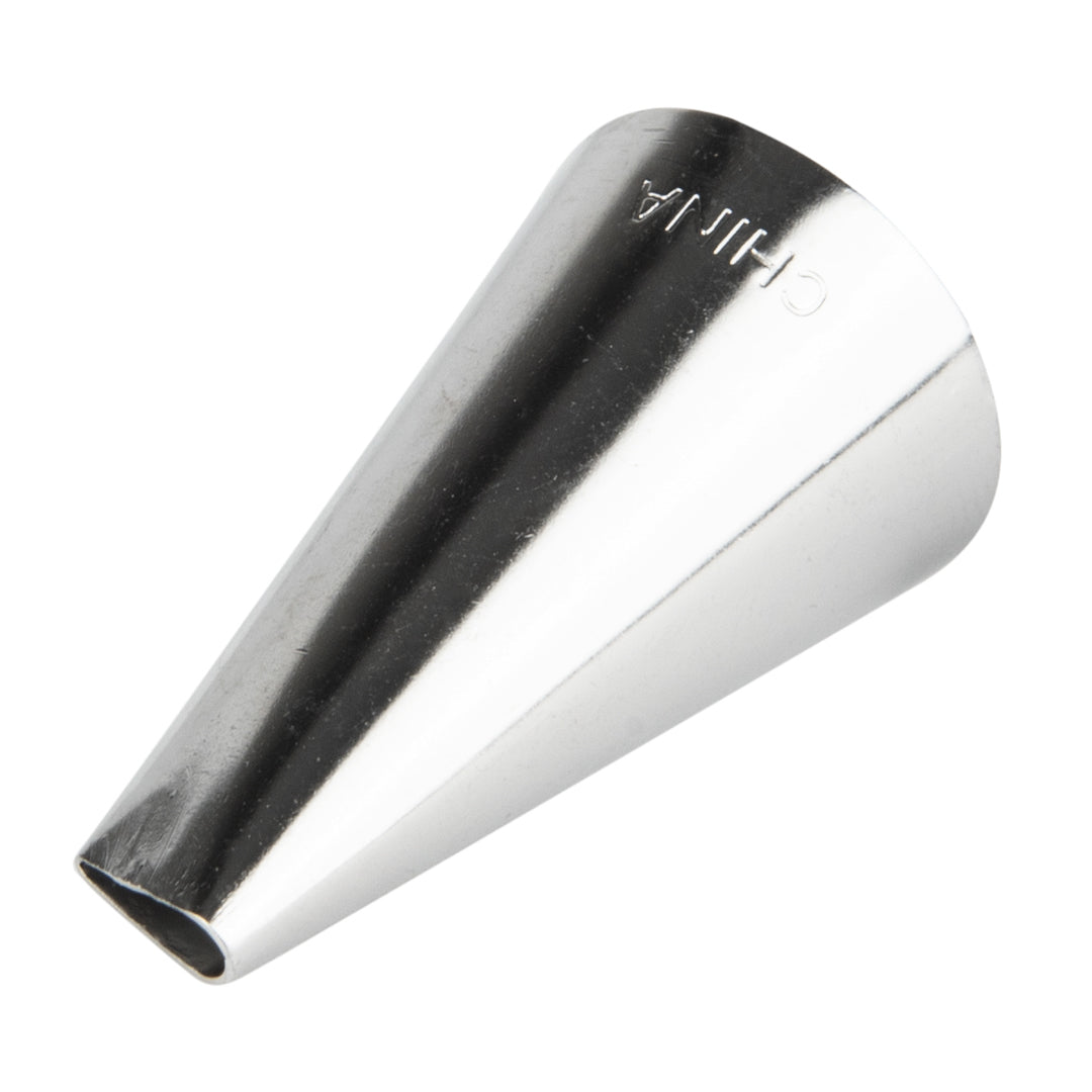 Pastry Tek Stainless Steel #102 Petal Piping Tip - 3/4" x 3/4" x 1 1/4" - 1 count box