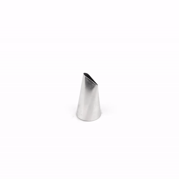 Pastry Tek Stainless Steel #104 Petal Piping Tip - 3/4" x 3/4" x 1 1/4" - 1 count box