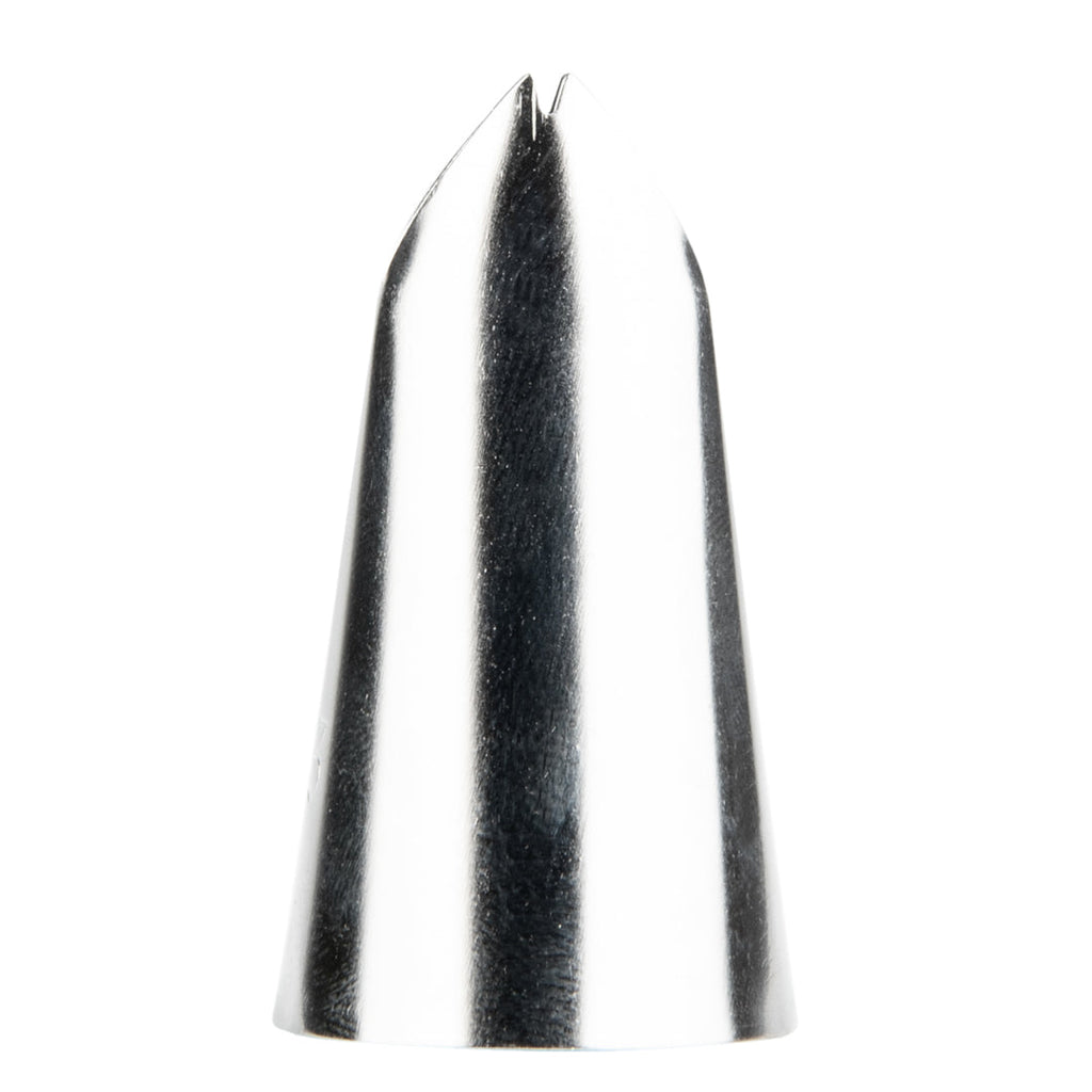 Pastry Tek Stainless Steel #113 Leaf Piping Tip - 1" x 1" x 1 3/4" - 1 count box