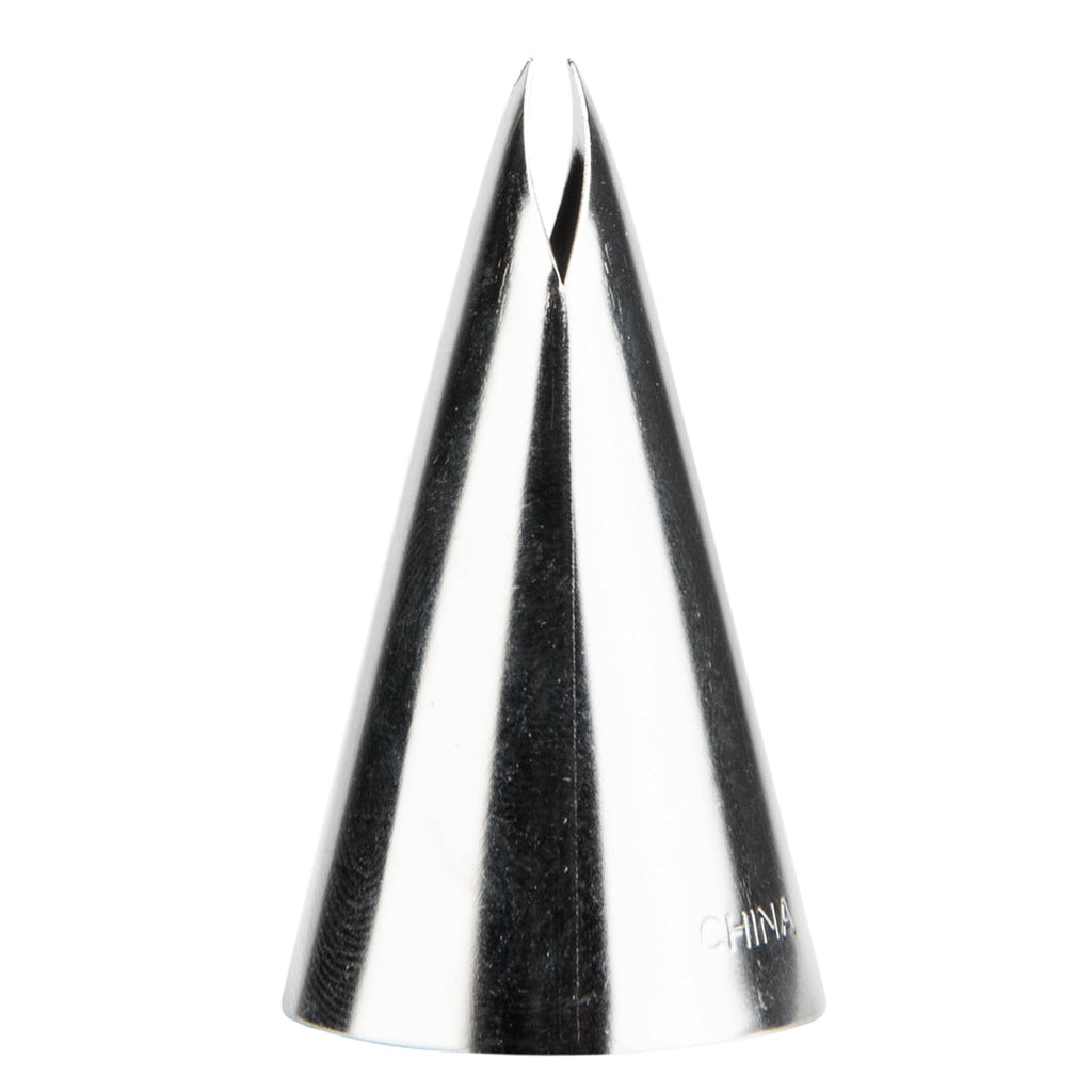 Pastry Tek Stainless Steel #113 Leaf Piping Tip - 1" x 1" x 1 3/4" - 1 count box