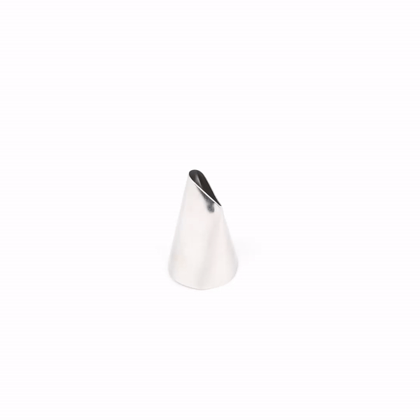 Pastry Tek Stainless Steel #125 Petal Piping Tip - 1" x 1" x 1 1/2" - 1 count box