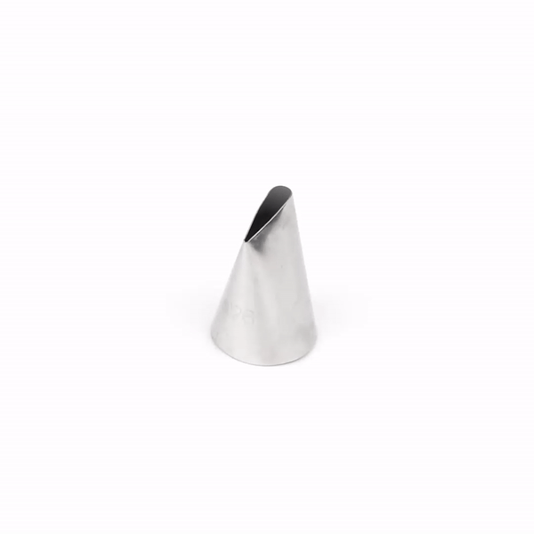 Pastry Tek Stainless Steel #126 Petal Piping Tip - 1" x 1" x 1 1/2" - 1 count box