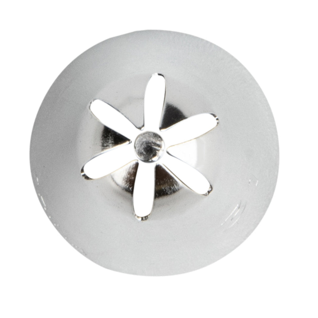 Pastry Tek Stainless Steel #131 Drop Flower Piping Tip - 3/4" x 3/4" x 1 1/4" - 1 count box