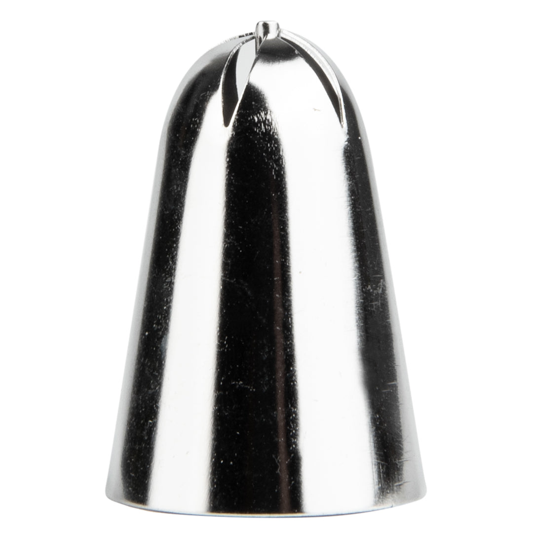 Pastry Tek Stainless Steel #180 Drop Flower Piping Tip - 3/4" x 3/4" x 1 1/4" - 1 count box