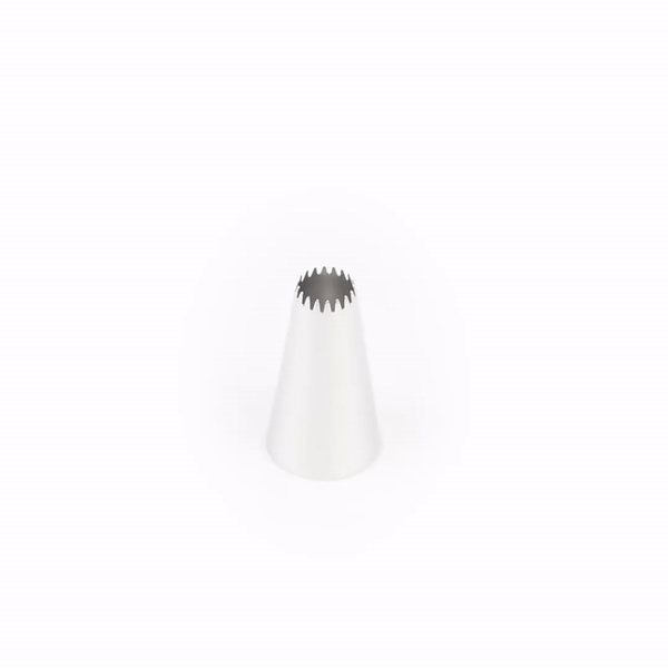 Pastry Tek Stainless Steel #199 Open Star Piping TIp - 3/4" x 3/4" x 1 1/4" - 1 count box