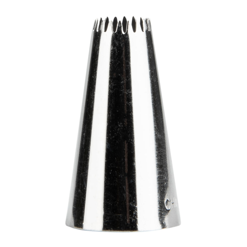 Pastry Tek Stainless Steel #199 Open Star Piping TIp - 3/4" x 3/4" x 1 1/4" - 1 count box