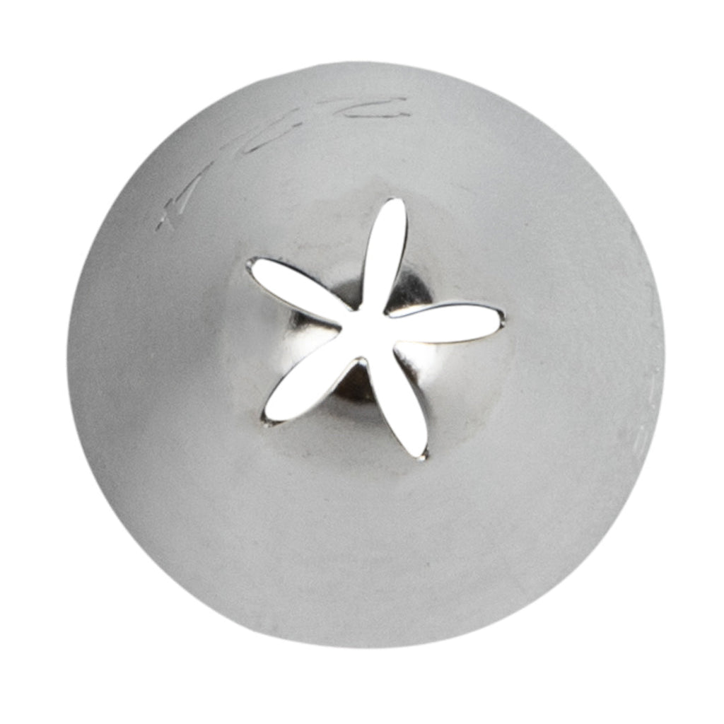 Pastry Tek Stainless Steel #224 Drop Flower Piping Tip - 3/4" x 3/4" x 1 1/4" - 1 count box