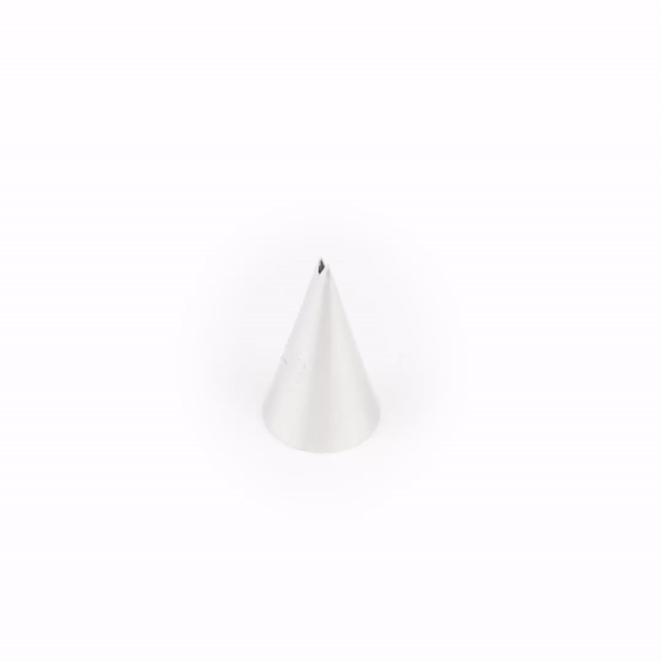 Pastry Tek Stainless Steel #349/352S Leaf Piping Tip - 3/4" x 3/4" x 1 1/4" - 1 count box